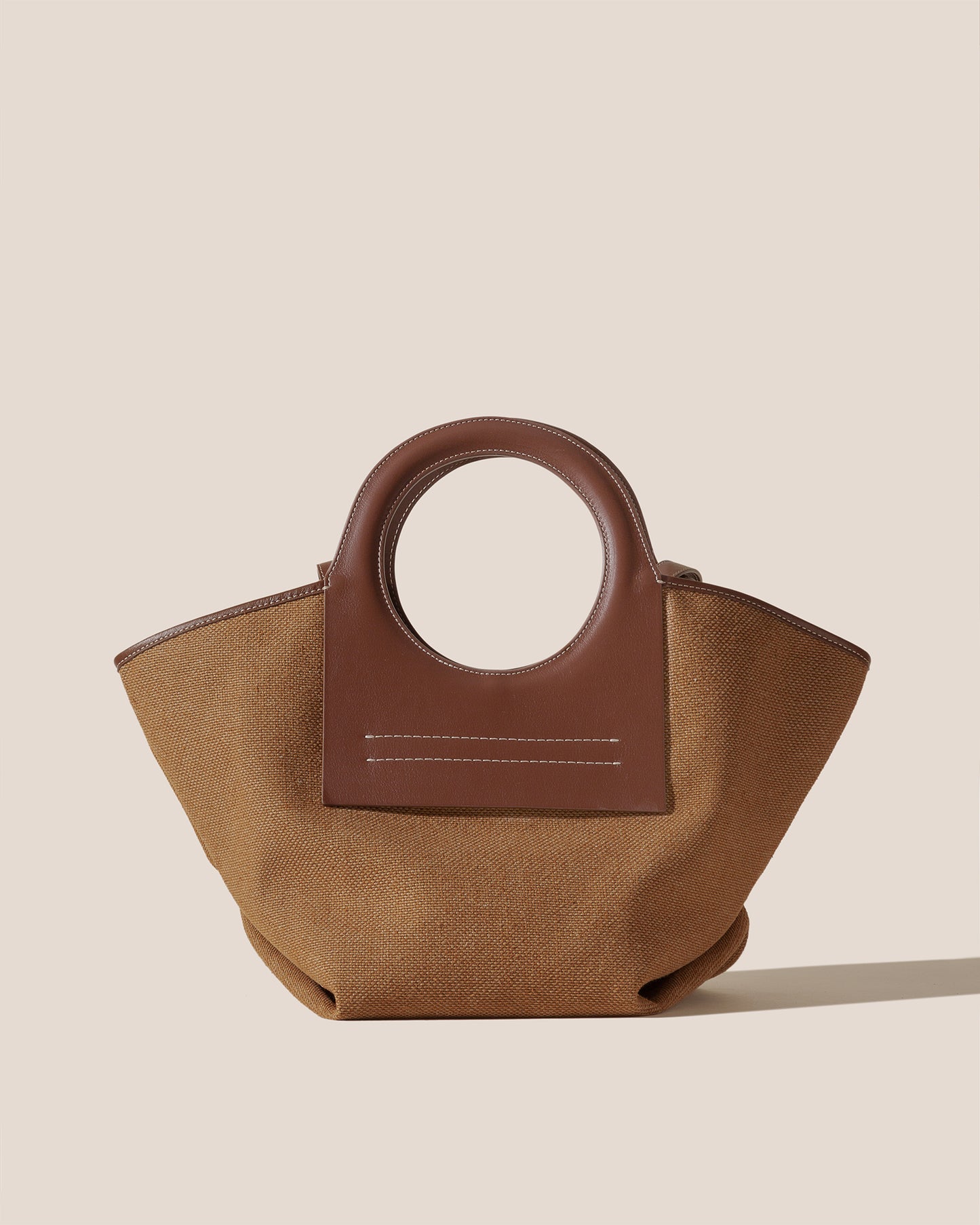 CALA S WINTER - Leather-trimmed Thick Textile Tote Bag