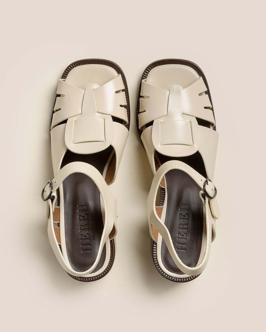 ANCORA SQUARED HEELED - Open-Toe Fisherman Sandal
