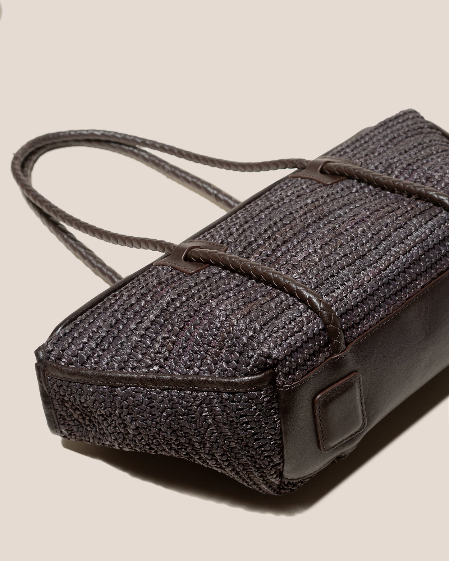 FORNA RAFFIA - Leather Framed Shoulder Bag