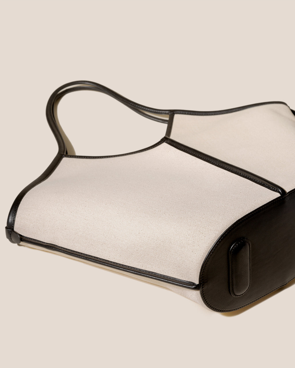 CALELLA - Leather-trimmed Organic Cotton Tote Bag