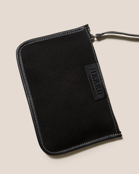 CALELLA - Leather-trimmed Organic Cotton Tote Bag