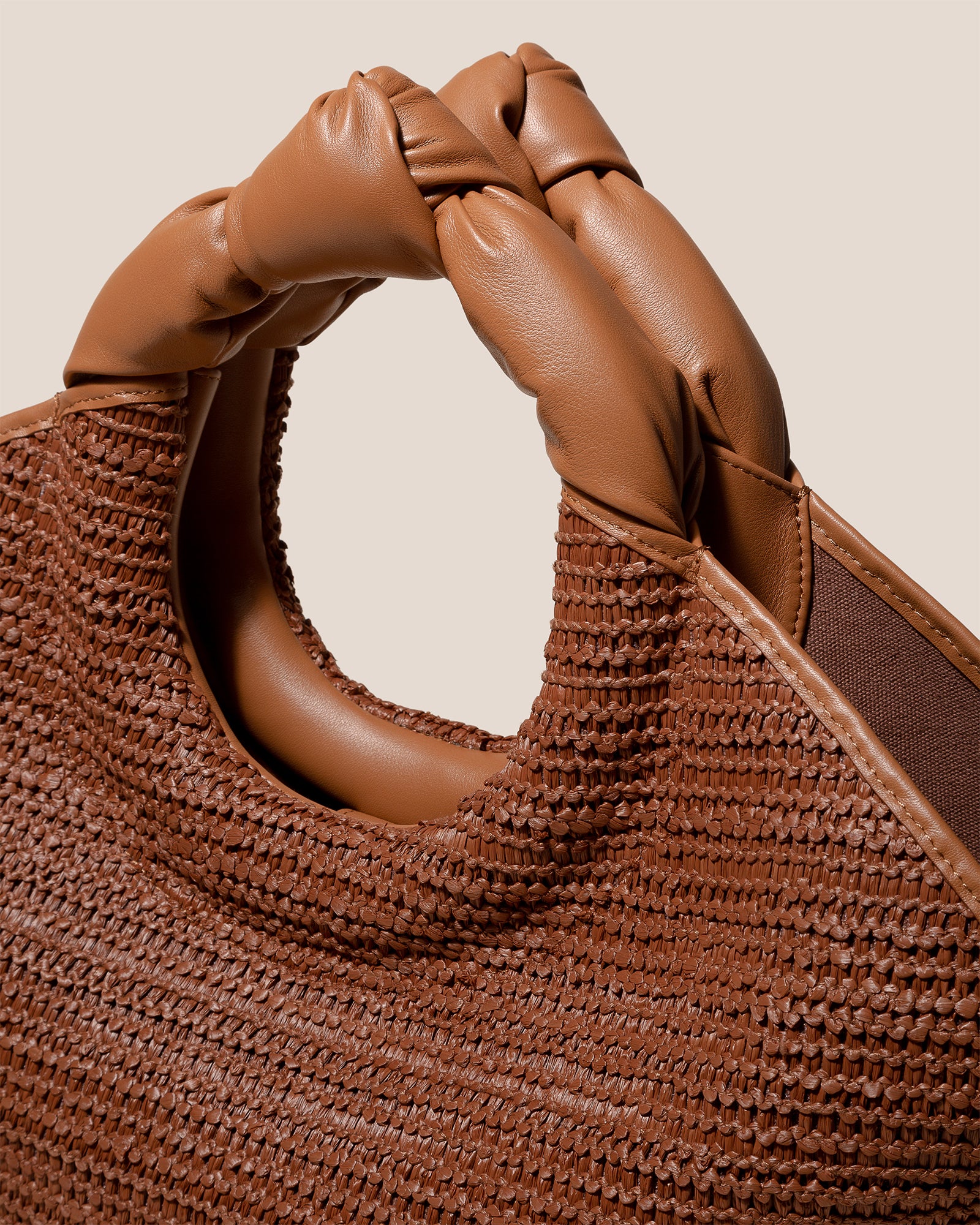 CASTELL RAFFIA - Knotted-handle Tote Bag
