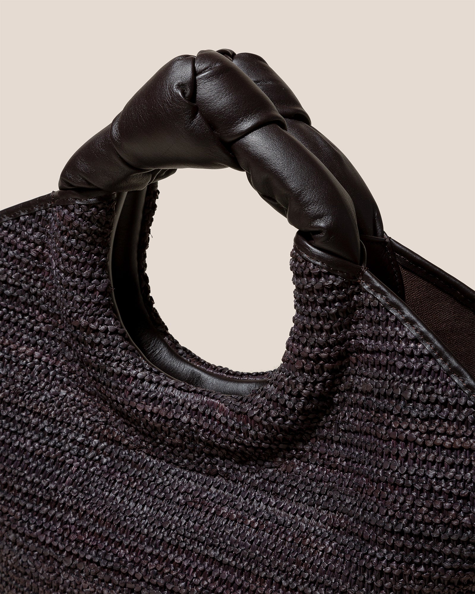 CASTELL RAFFIA - Knotted-handle Tote Bag