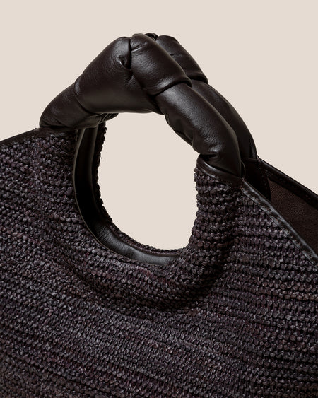 CASTELL RAFFIA - Knotted-handle Tote Bag