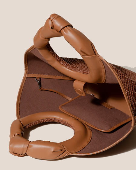 CASTELL RAFFIA - Knotted-handle Tote Bag
