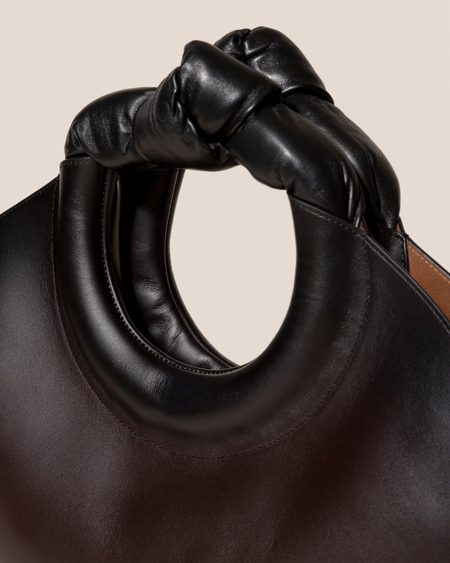 CASTELL AIRBRUSHED - Knotted-handle Leather Tote Bag