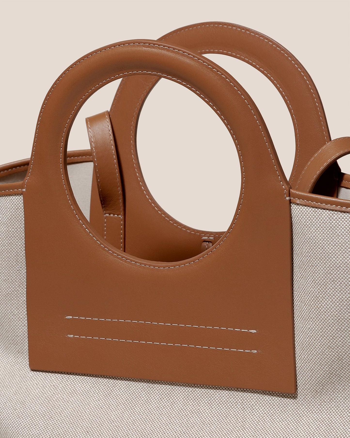 CALA L - Leather-trimmed Canvas Tote Bag