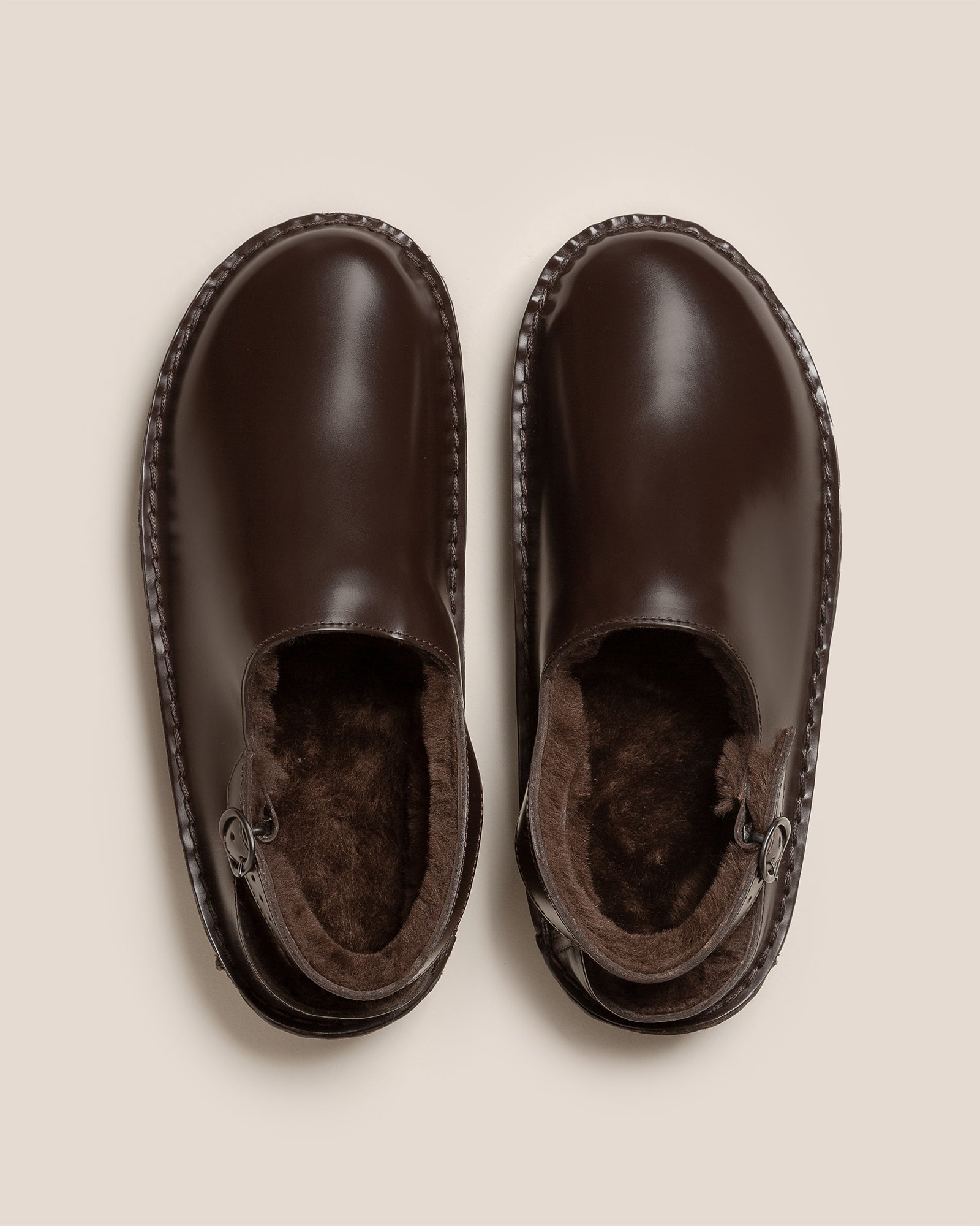 CARGOL SHEARLING - Whipstitched Slingback Clog – Hereu Studio