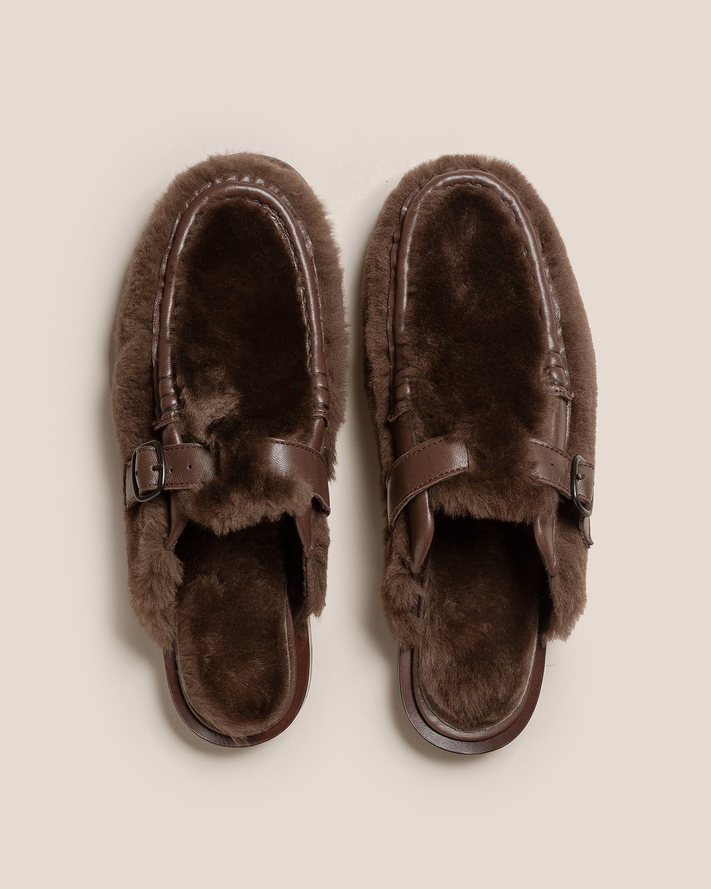 BARRACA SHEARLING - Buckle-strap Mule Loafer