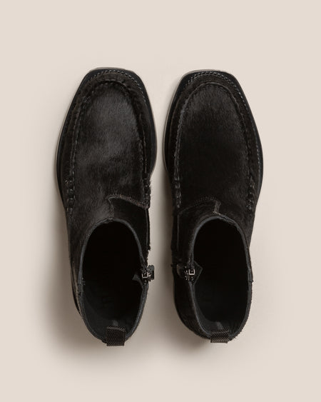 ANDREU CALF HAIR - Low-calf Zipped Boot