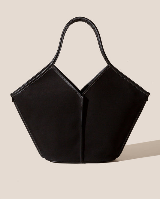 CALELLA - Leather-trimmed Organic Cotton Tote Bag