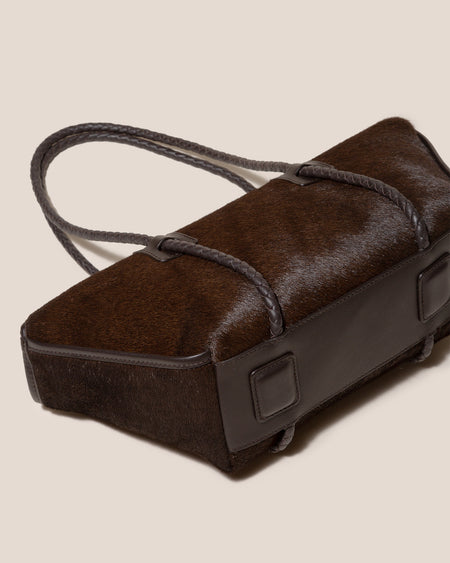 FORNA CALF HAIR - Leather-Framed Shoulder Bag