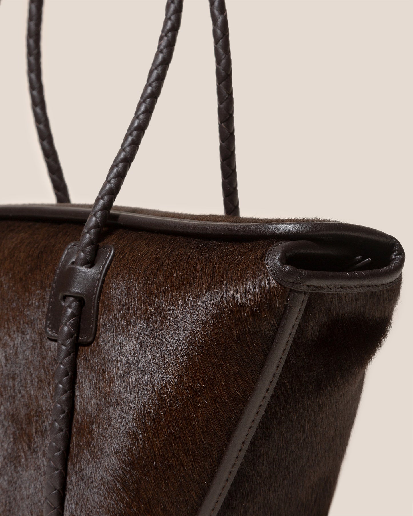 FORNA CALF HAIR - Leather Framed Shoulder Bag