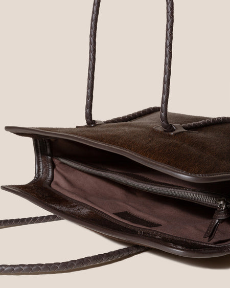 FORNA CALF HAIR - Leather-Framed Shoulder Bag