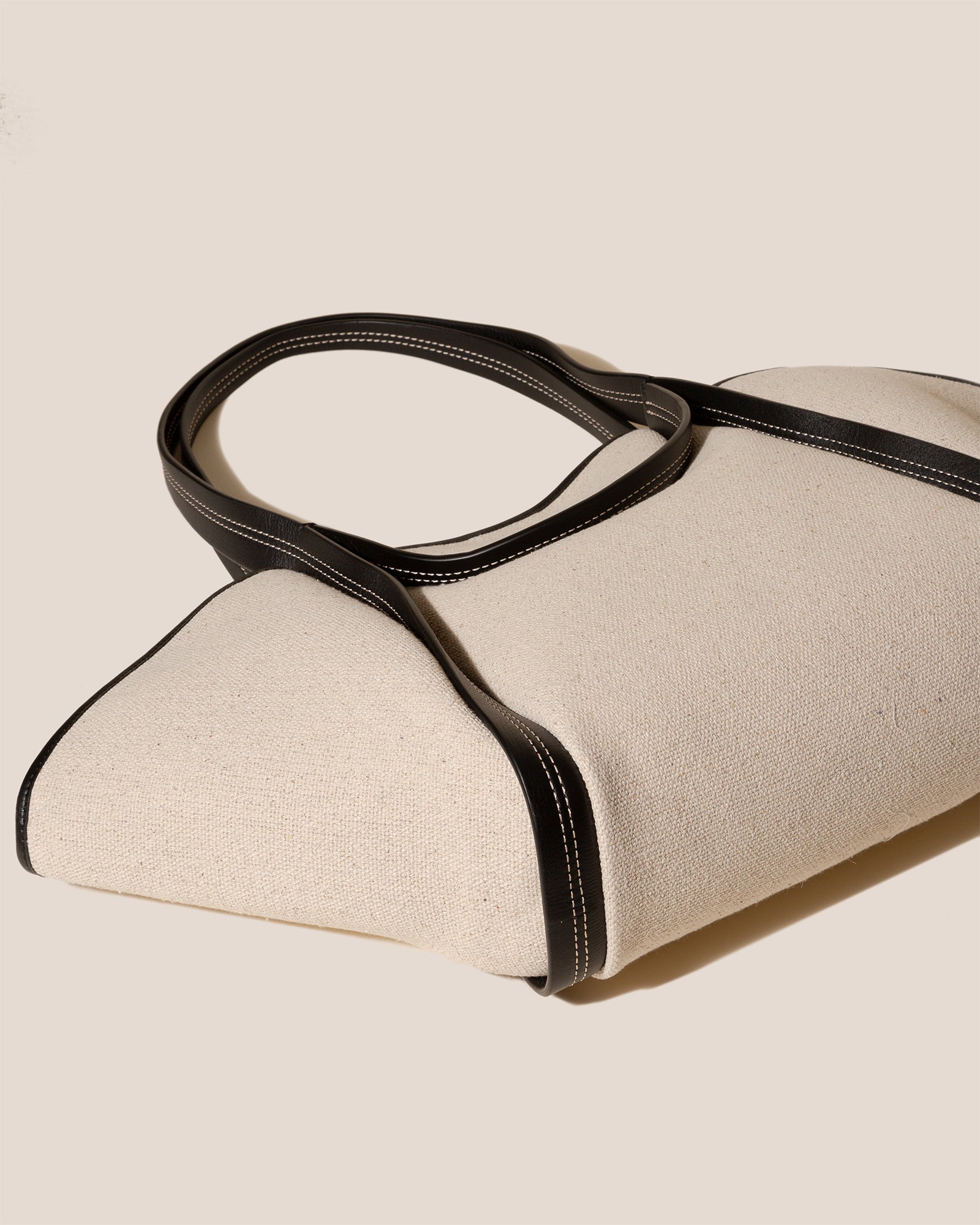 【HEREU】CUBER Leather-Trimmed Canvas Basket CUBER - Leather-Trimmed Canvas Basket – Hereu Studio