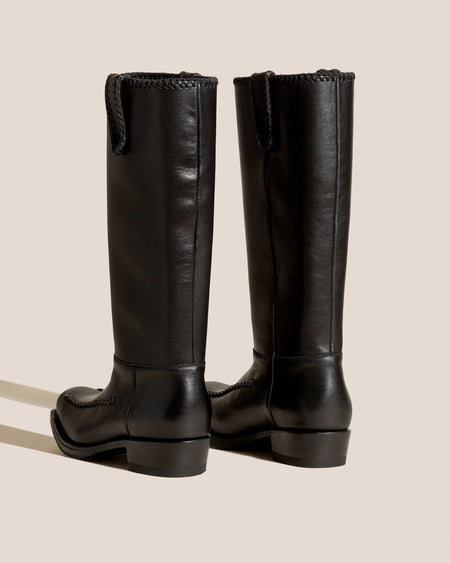 GALILEA - Square-Toe Braided Detail Boot