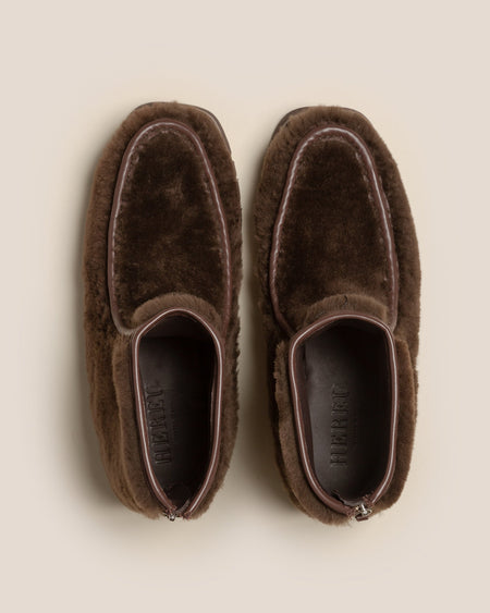 ARMENTA LOW ZIPPED - FOR ALL -  Shearling Low-calf Back Zip Boot