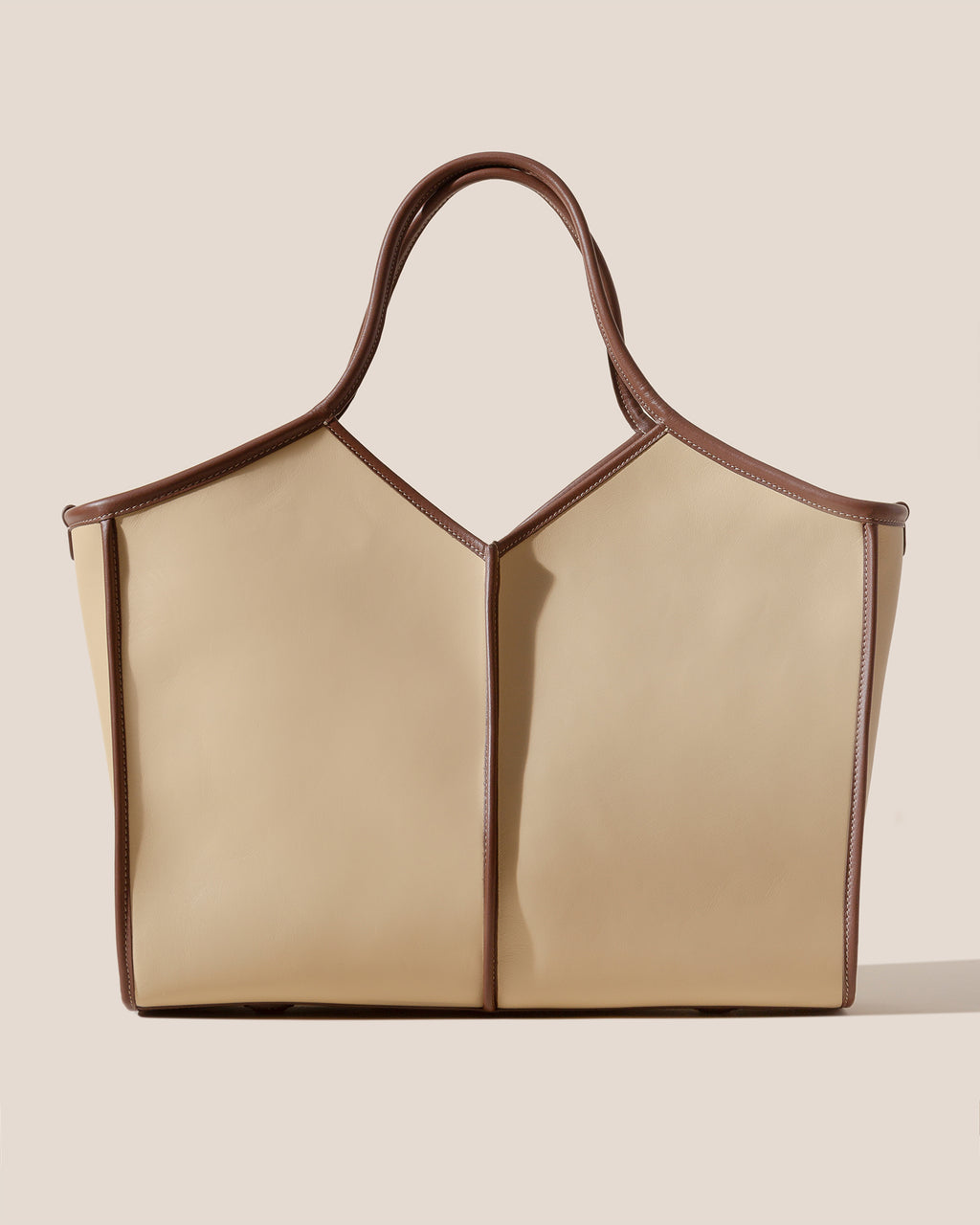 CALELLA SQUARED MEDIUM LEATHER - Leather-trimmed Tote Bag