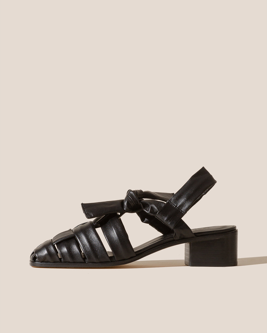 BENA HEELED - Interwoven Knotted T-bar Heeled Sandal