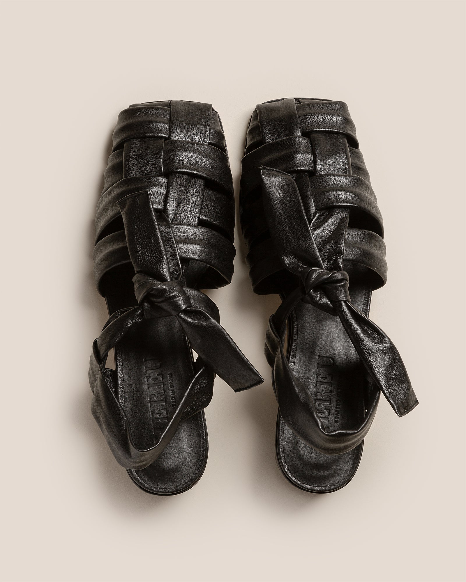 BENA HEELED - Interwoven Knotted T-bar Heeled Sandal