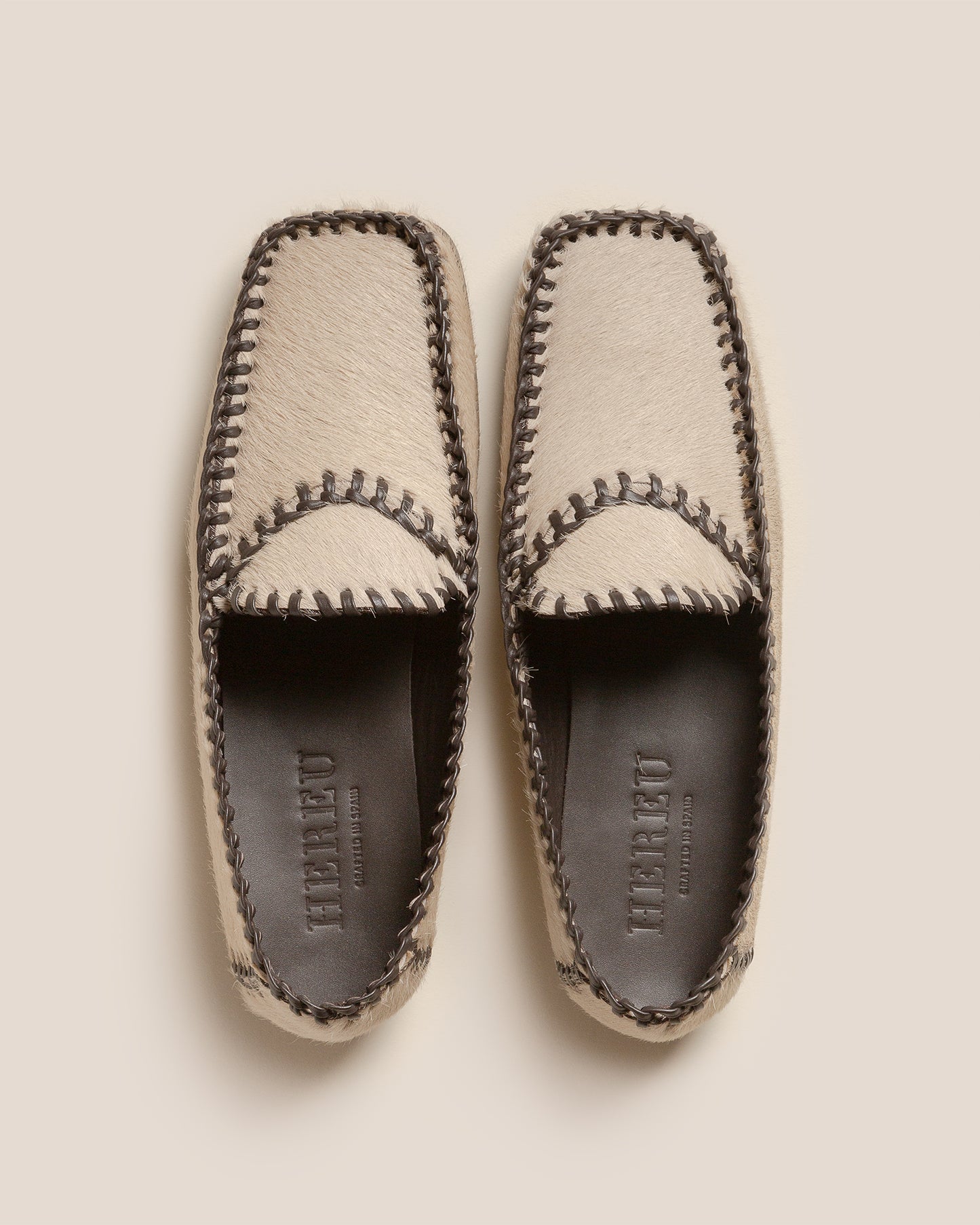 SOLLERIC CALF HAIR - Braided Seams Pull-on Loafer