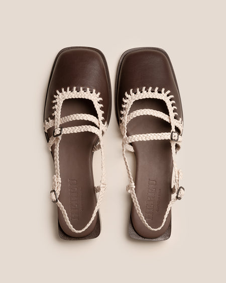 ADRATA - Woven Square-Toe Sandal