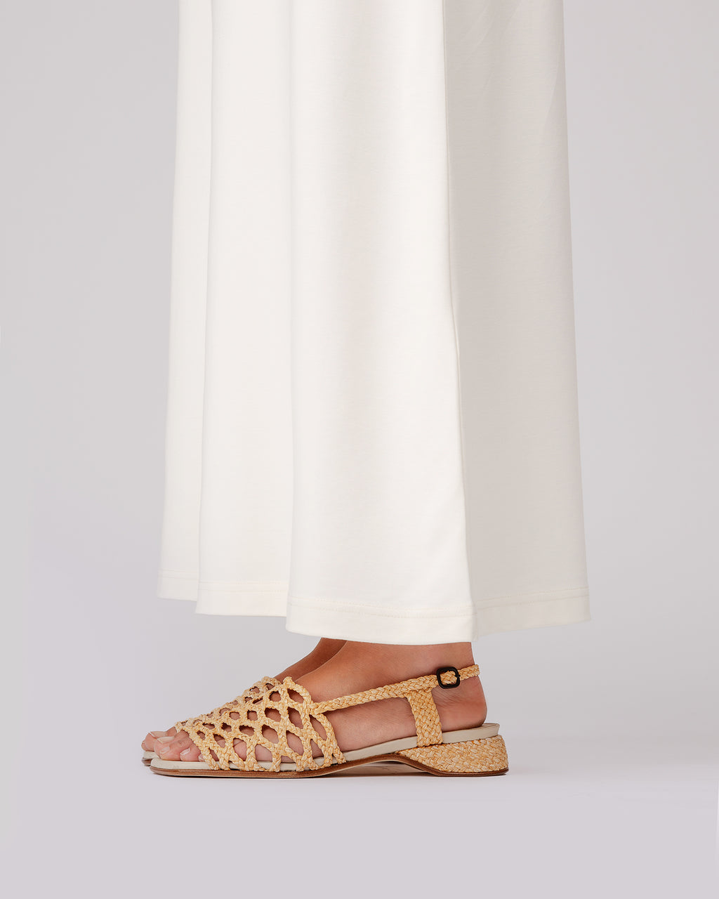 ALZIRA RAFFIA LUREX - Woven Slingback Sandal