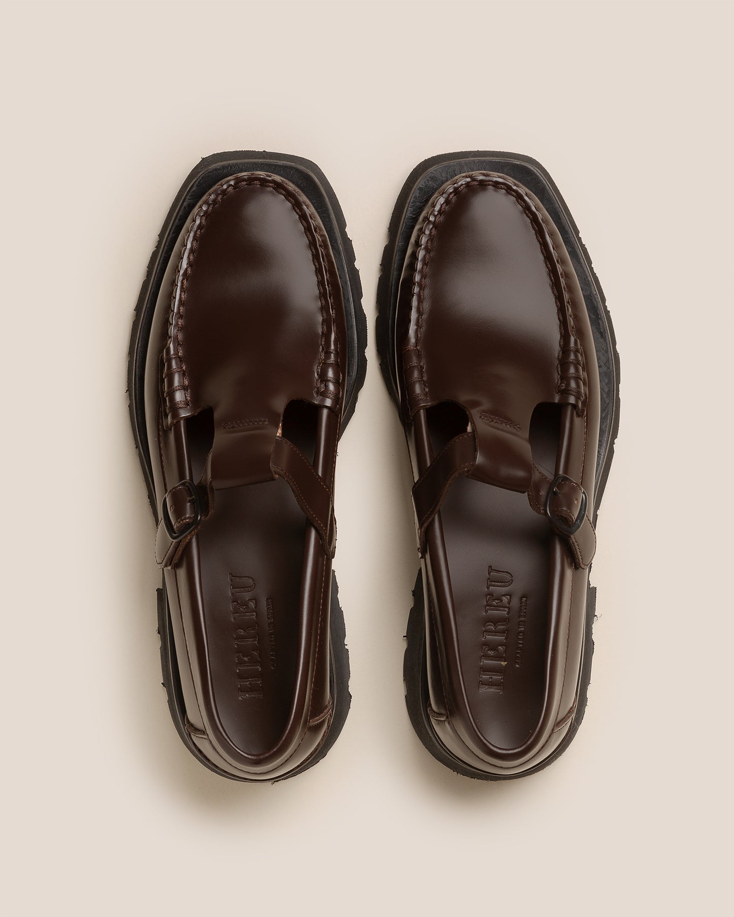 ALBER SPORT - Tread Sole T-Bar Loafer