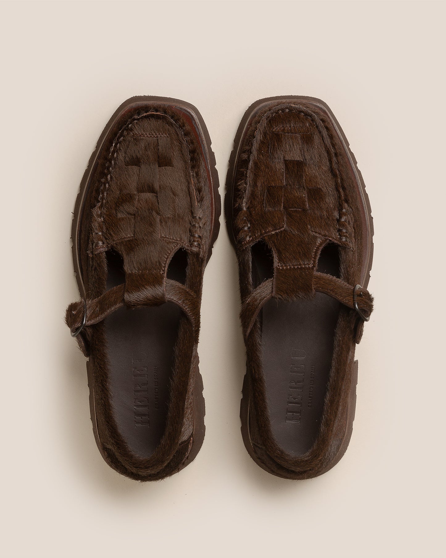 SOLLER SPORT CALF HAIR - Tread Sole T-Bar Loafer