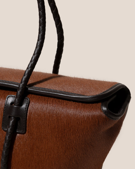 FORNA CALF HAIR - Leather-Framed Shoulder Bag