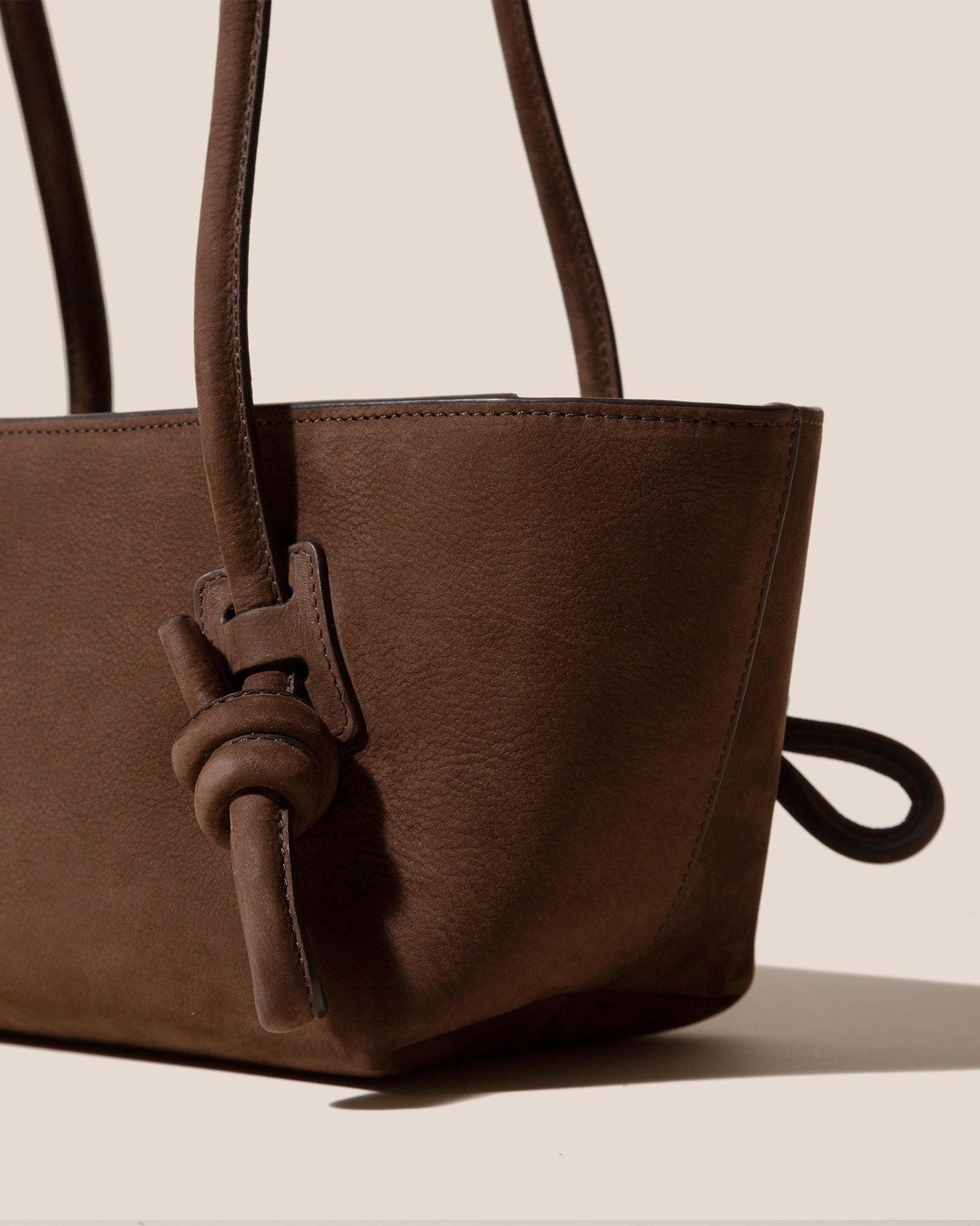 FLECA NUBUCK - Knotted-handle Shoulder Bag