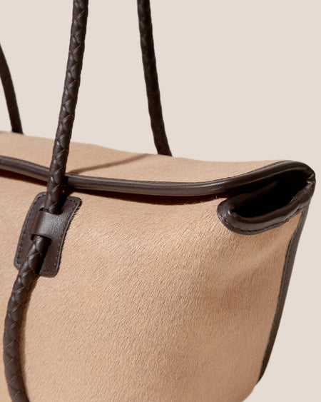 FORNA CALF HAIR - Leather-Framed Shoulder Bag