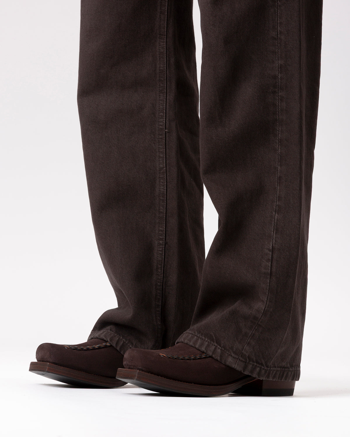 GALILEA SUEDE - Square-Toe Braided Detail Boot