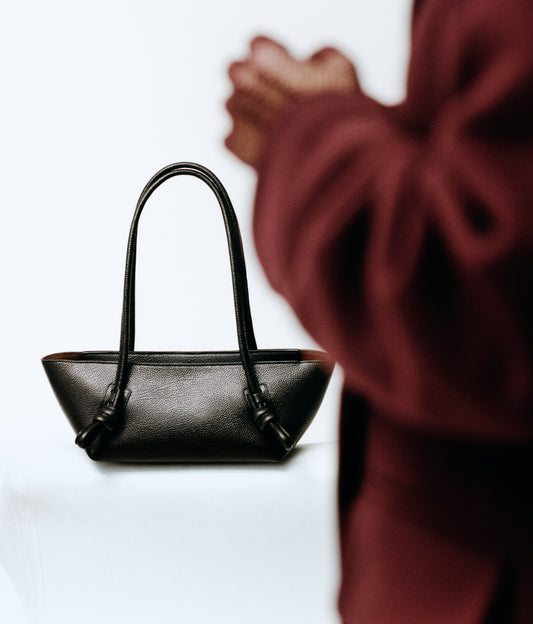 FLECA GRAINY - Knotted-handle Shoulder Bag