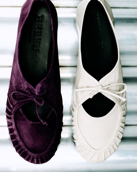 COVETA SUEDE - Pleated Lace-up Loafer