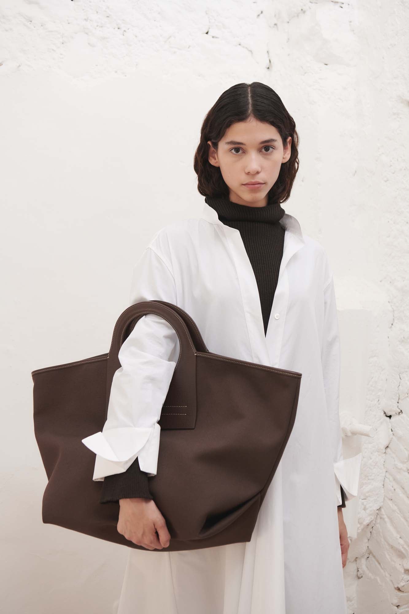 CALA L GRAINY - Canvas-Leather Tote Bag