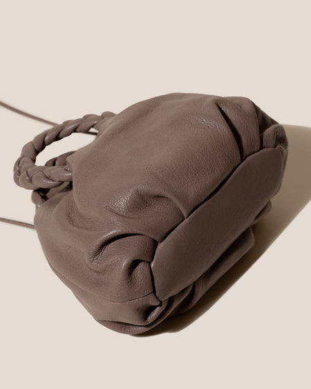 BOMBON M SUPPLE SHINY - Medium Plaited-handle Leather Handbag