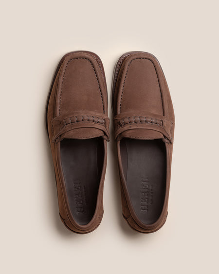 BORADA BORDON NUBUCK - Men's Slip-on Moc Toe Loafer