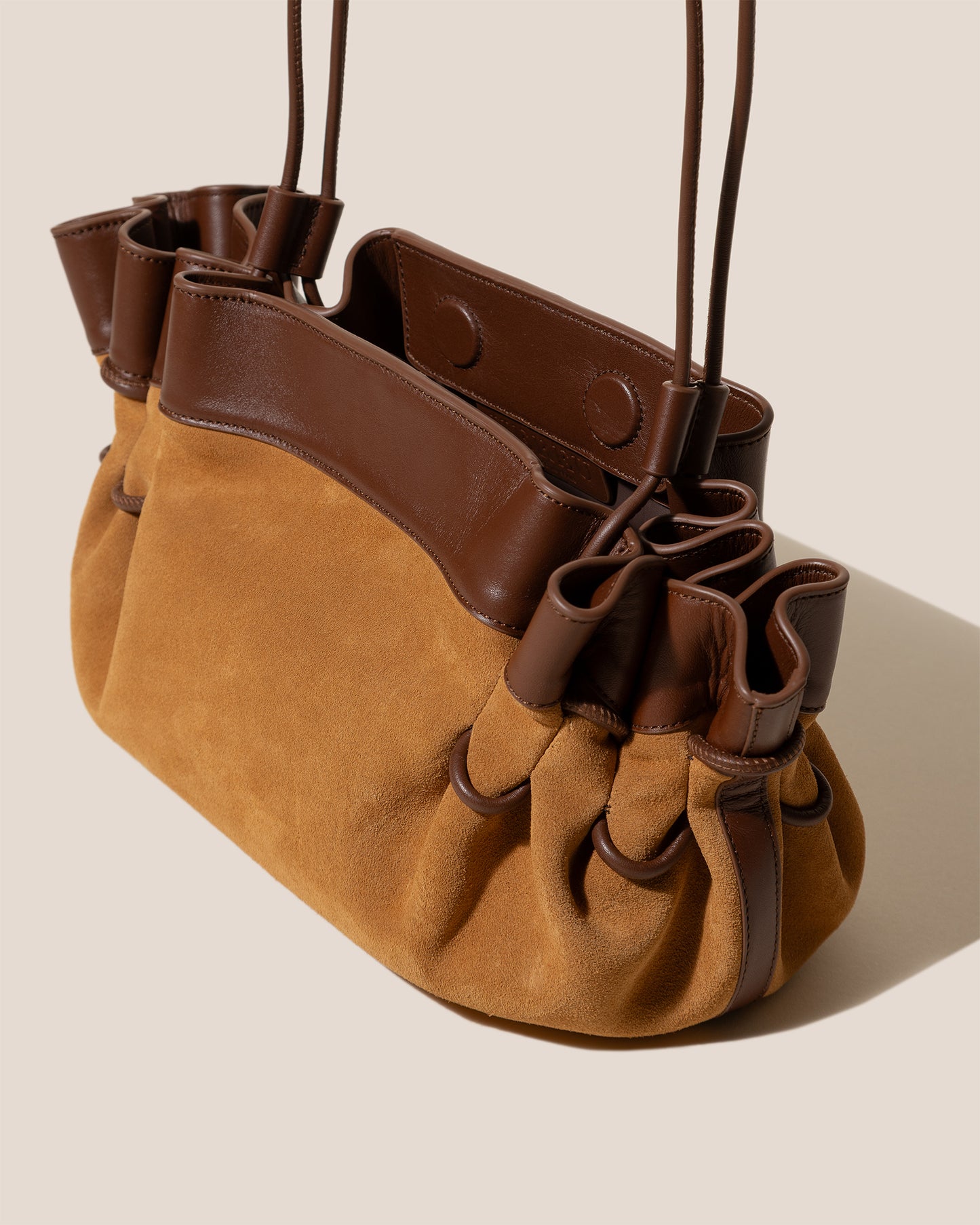 ARTA SUEDE - Pleated Shoulder Bag