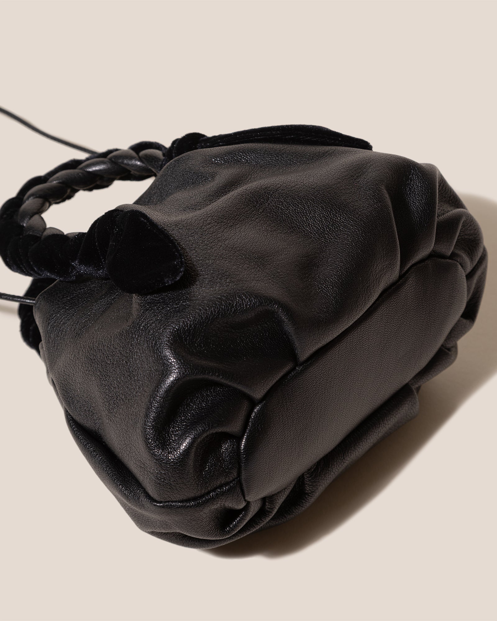 BOMBON VELVET FOULARD - Plaited-handle Leather Handbag – Hereu Studio