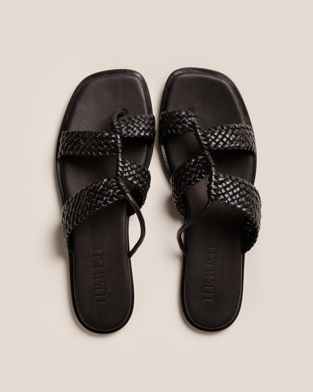 LINA WOVEN - Strappy Toe-Post Sandal