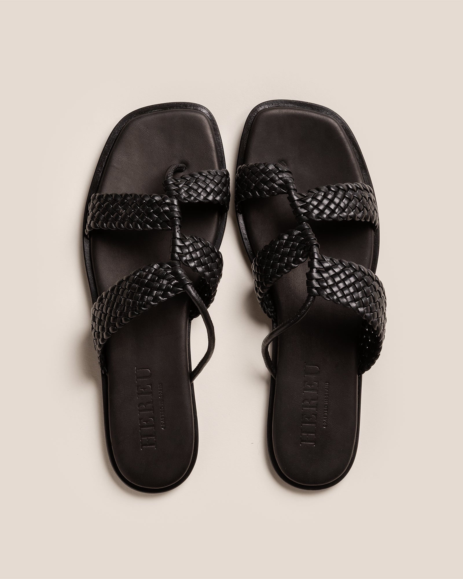 LINA WOVEN - Strappy Toe-Post Sandal