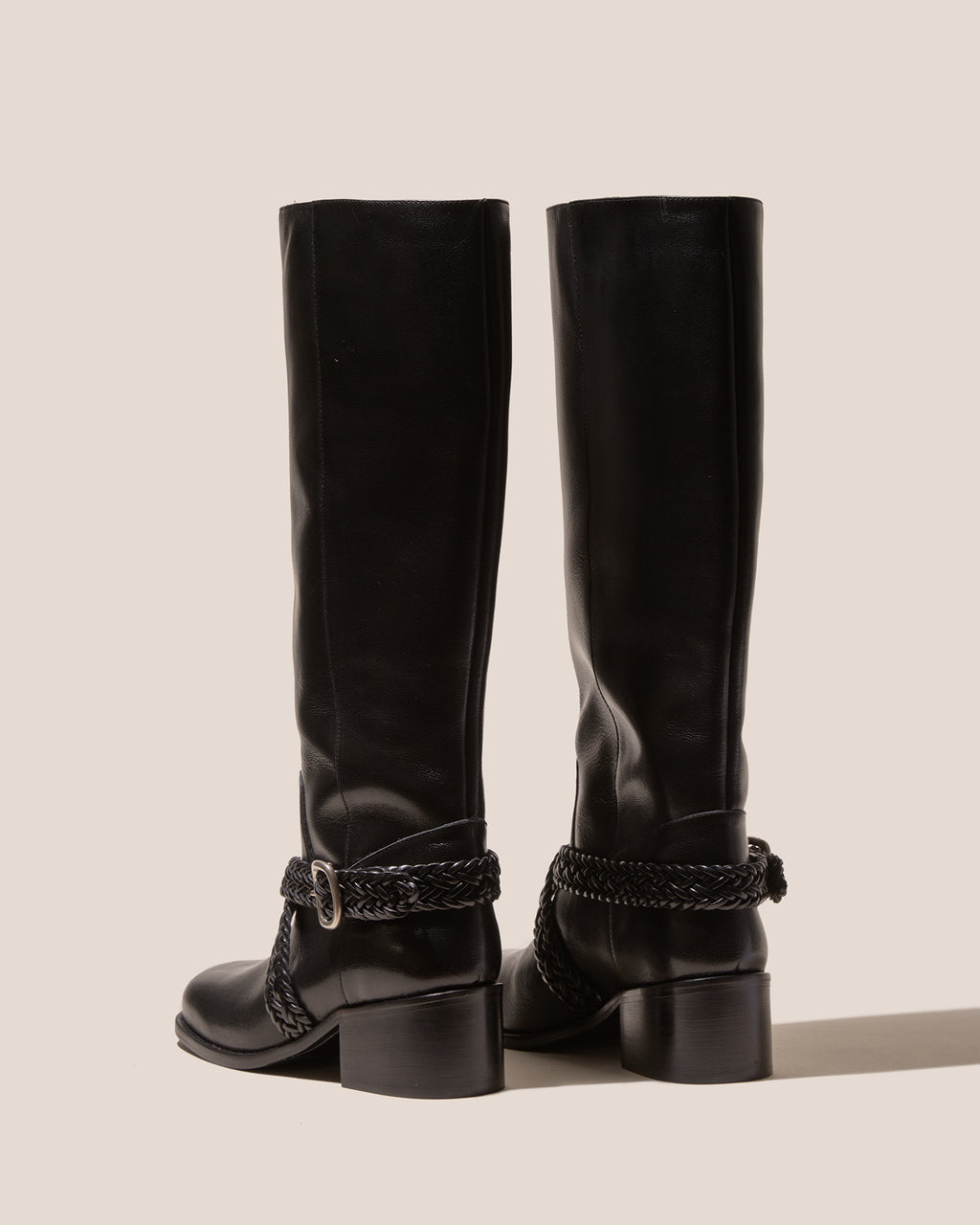 LLIGADA - Belt Detail Knee-High Boot