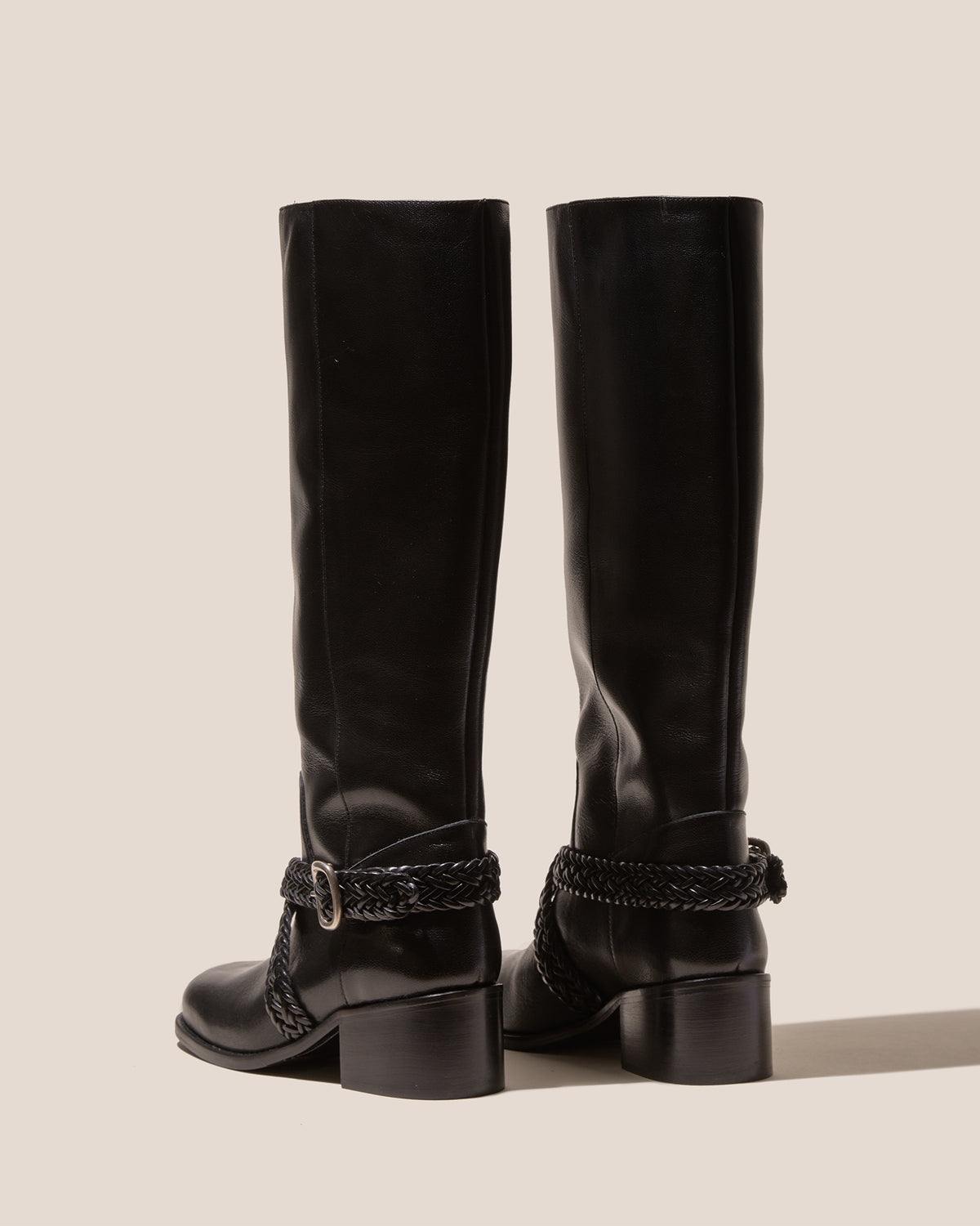LLIGADA - Belt Detail Knee-High Boot