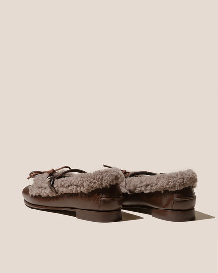 LOREA CURLY SHEARLING TRIMS - Mary Jane Loafer