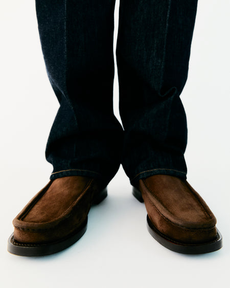 RIERA BORDON NOBUCK - Men's Moc Toe Low-calf Boot