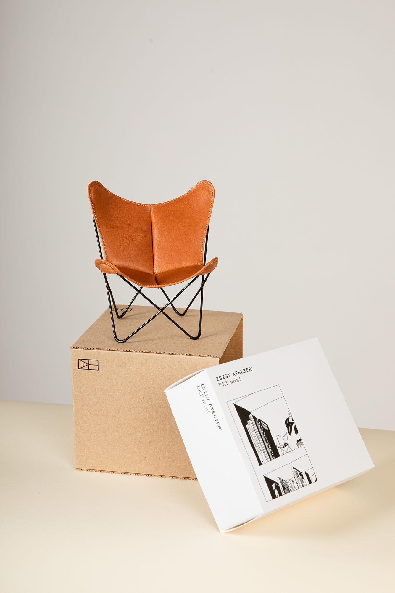 MINI BONET BKF CHAIR - Miniature Butterfly Leather Chair by Bonet, Ferrari & Kurchan