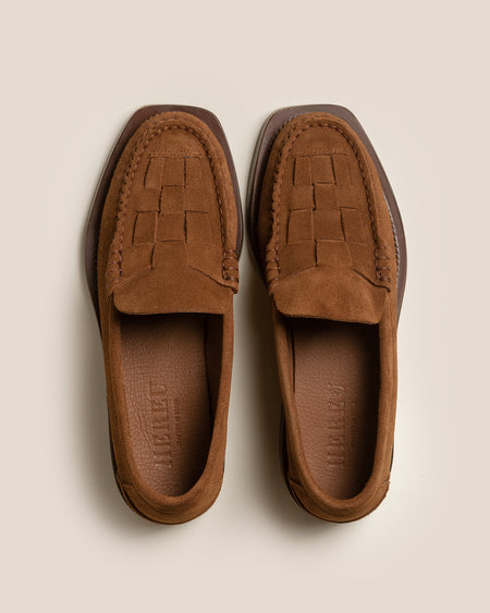 NOMBELA SUEDE - Interwoven Detail Slip-on Loafer