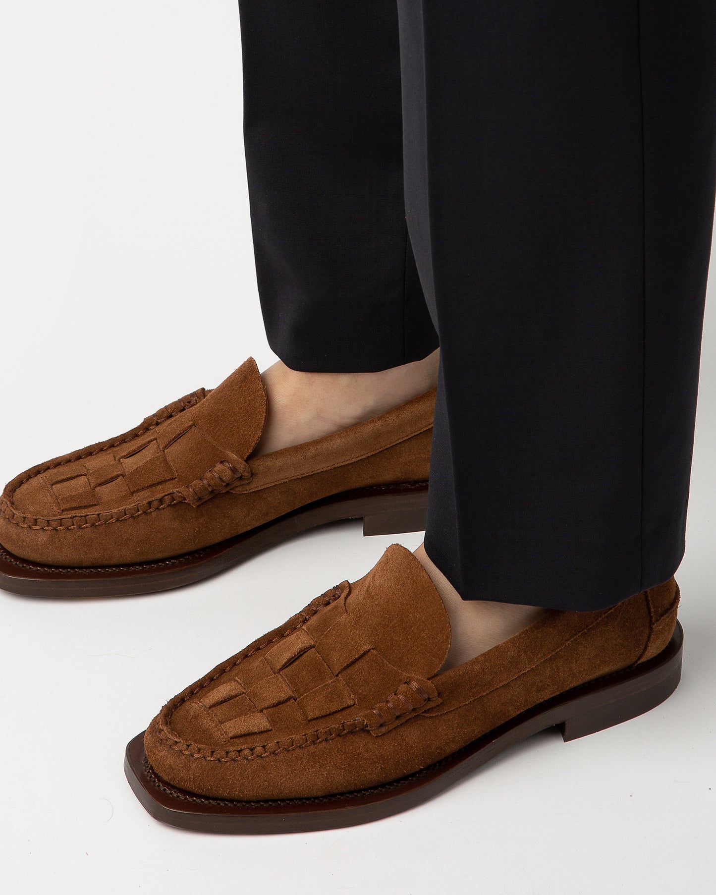 NOMBELA SUEDE - Interwoven Detail Slip-on Loafer