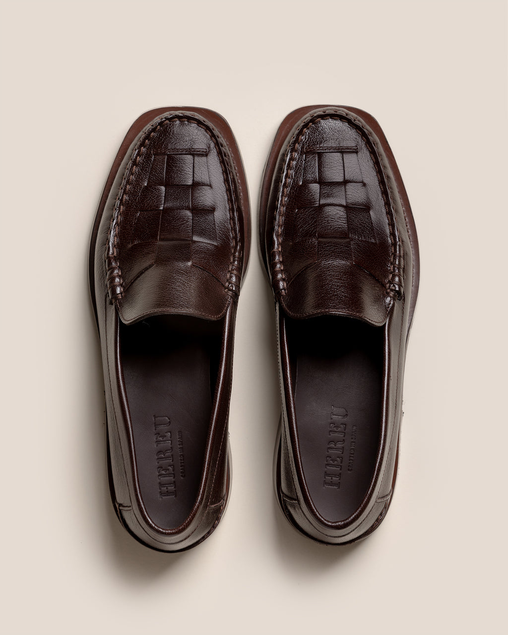 NOMBELA WAXED - Men's Interwoven Detail Slip-On Loafer